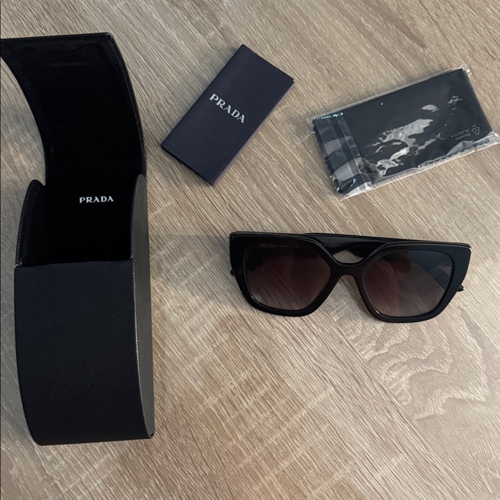 Prada Black Rectangular Sunglasses
